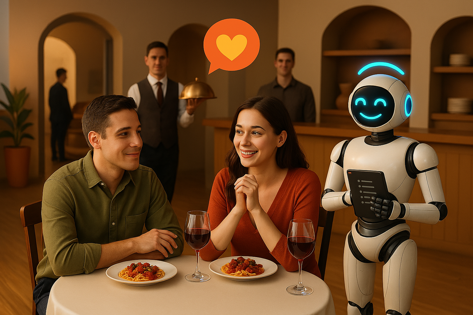 AI and human interactions in restaurant operations